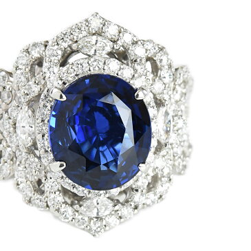 ロイヤルブルー サファイア リング 指輪 Pt900 プラチナ 5.51ct GIA鑑別書 天然石 宝石 限定1点もの