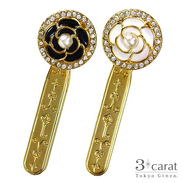 【3carat 20周年記念セール】バッグキークリップ カメリア キーホルダー キークリップ チャーム バッグ アクセサリー 上品 かわいい おしゃれ キラキラ バッグ レディース 女性 人気 おすすめ 鍵 車 大人 プレゼント 夏ギフト お返し ギフト 3carat スリーカラット