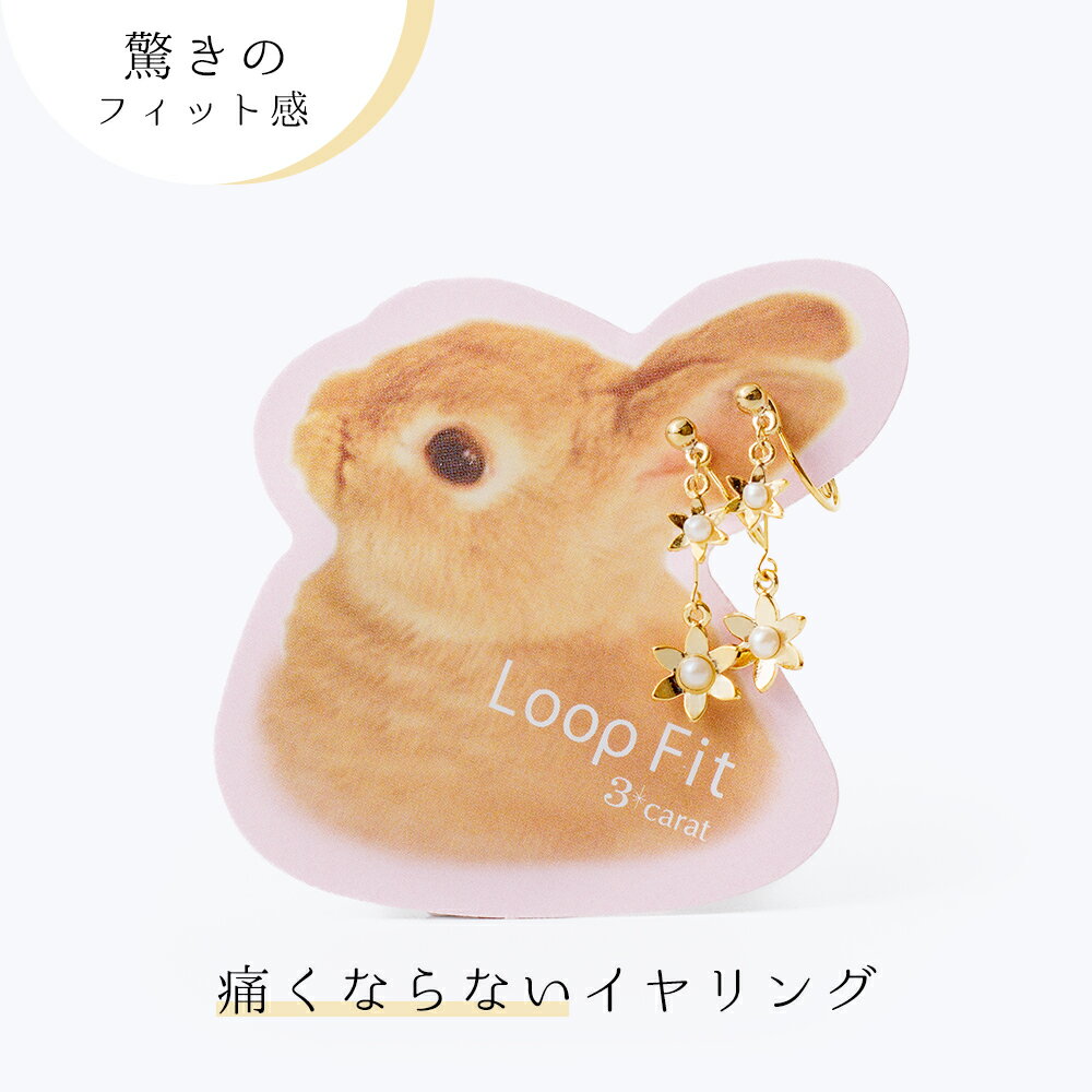 イヤリング ループフィット フープ ゴールド クロス 痛くない 痛くなりにくい 挟む シンプル ノン...