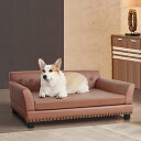 Wisfor 犬用ソファベッド 脚付き ペットベッド 犬用ベッド 中型犬 小型犬 ペット用ソファーベッド 寝床 通年 丈夫 おしゃれ 防水 オールシーズン 冬 夏 かわいい 高反発 頑丈 耐荷重80kg ブラウン