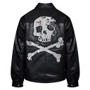 【30%オフ】UNKNOWN LONDON / Jewel Skeleton Leather Jacket