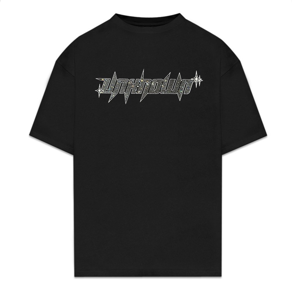 UNKNOWN LONDON / Rhinestone Star Logo Tee