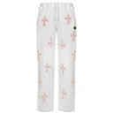 UNKNOWN LONDON / Cross Rhinestone Velour Track Pants