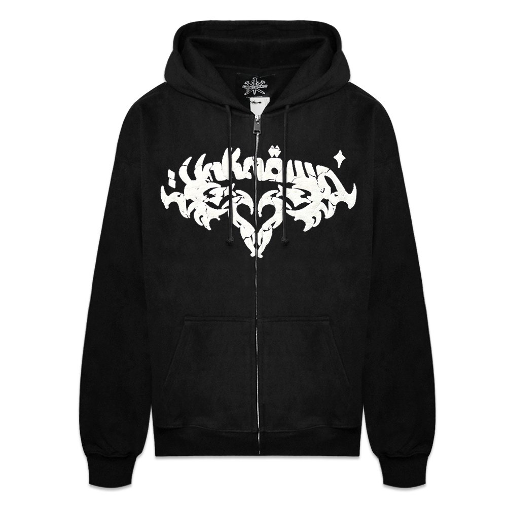 UNKNOWN LONDON / Tribal Herat Logo Zip Hoodie