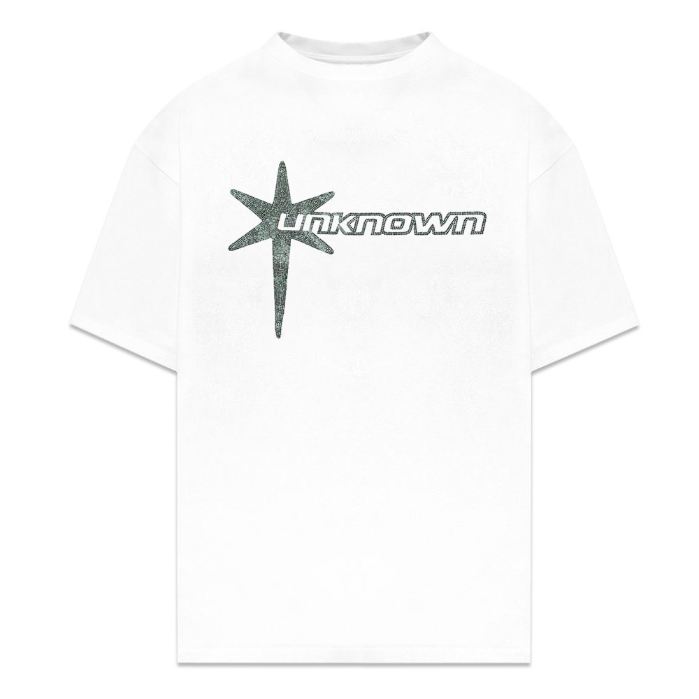 UNKNOWN LONDON / Tonal Star Logo Rhinestone Tee