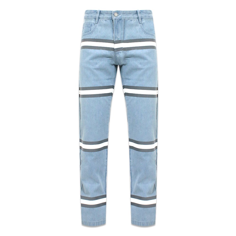 UNKNOWN LONDON / Striped Denim Jeans