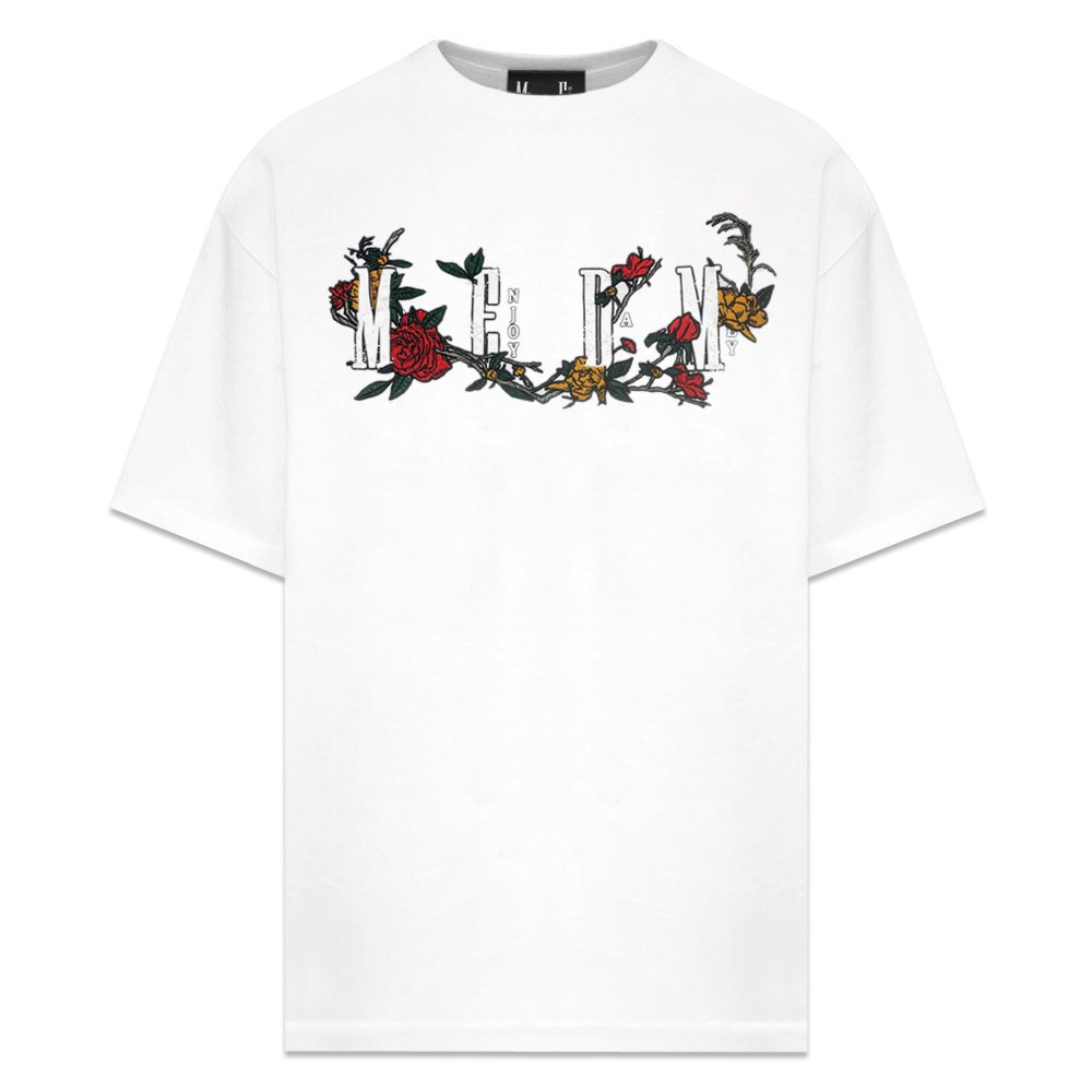 乐天商城 - MR.ENJOY DA MONEY (M.E.D.M) / MEDM Floral Embroidery Logo Tee