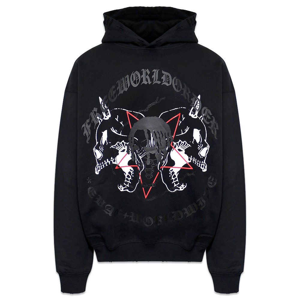 乐天商城 - *EVAE+MOB×F.V.V.O / EVAE Black Hoodie