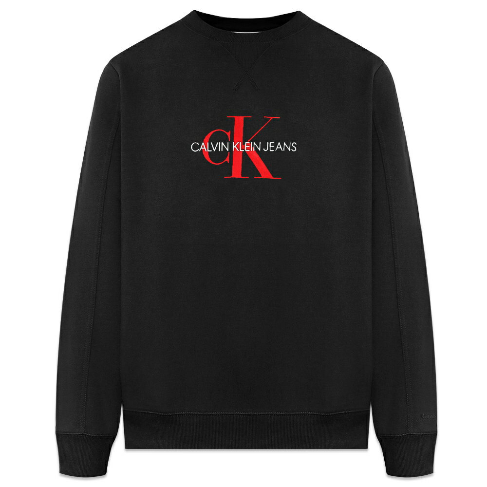 CALVIN KLEIN JEANS / Archval Monogram Flock Logo Sweatshirt