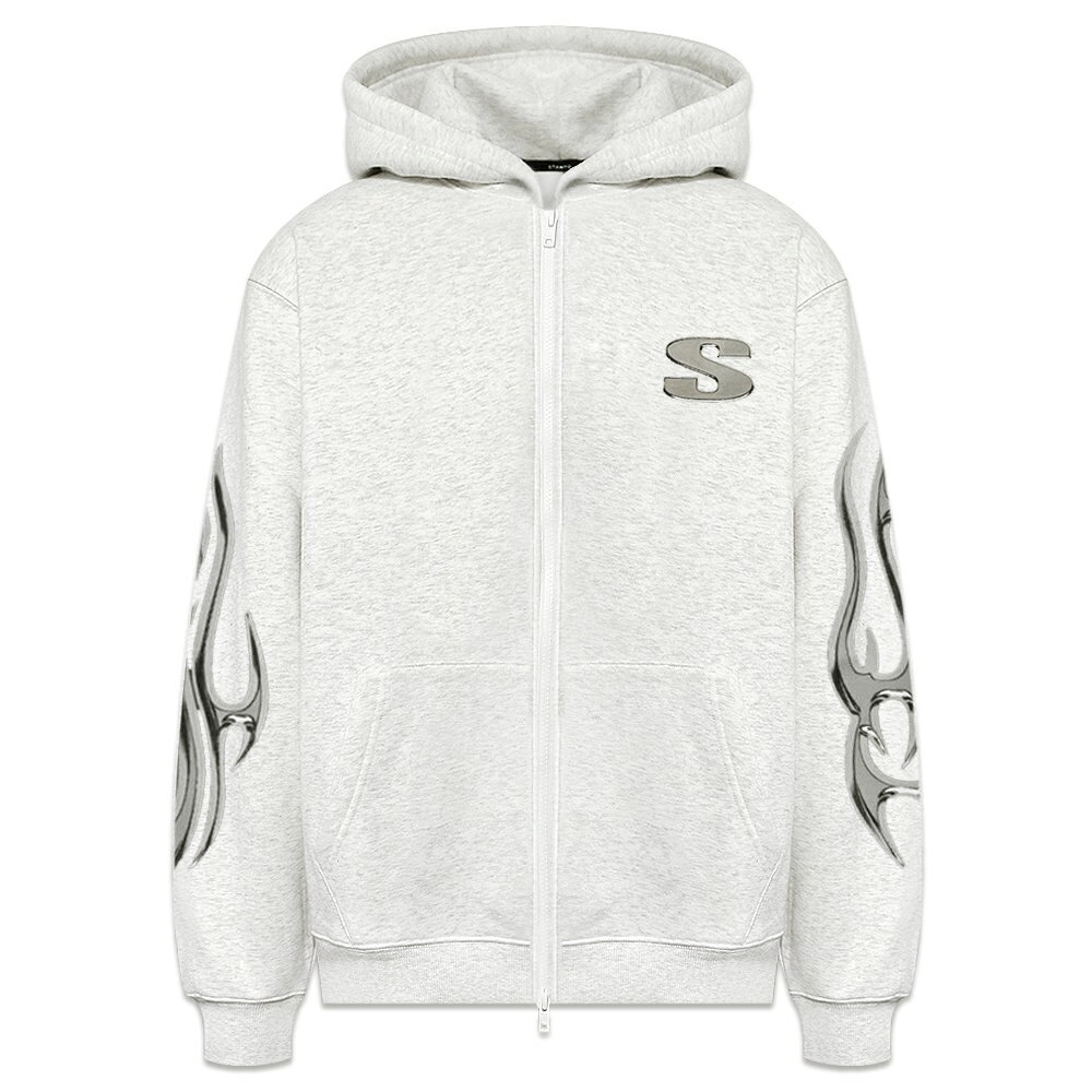 STAMPD / Chrome Flame Zip Hoodie