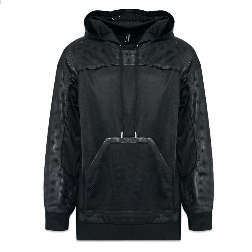 SKINGRAFT / Leather and Tricot Hoodie
