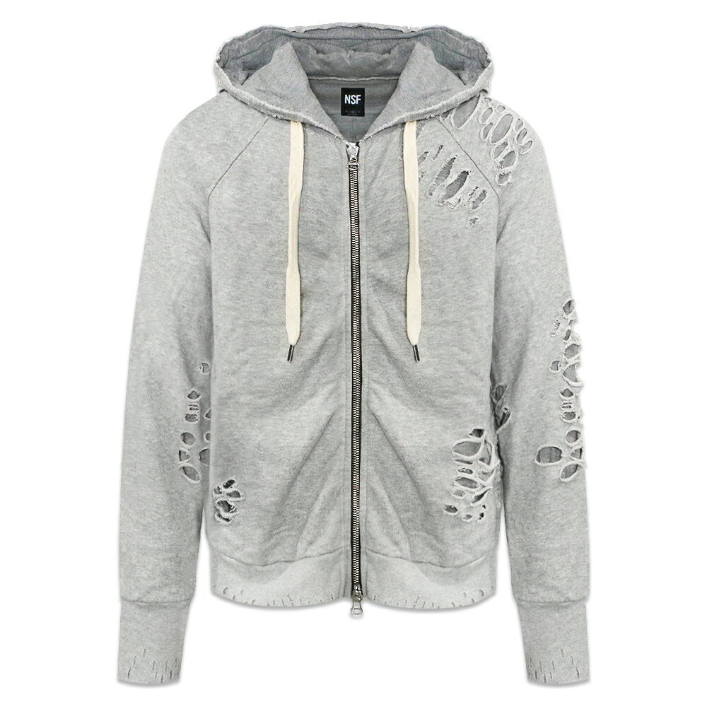 NSF / Sammy Distressed Zip Hoodie