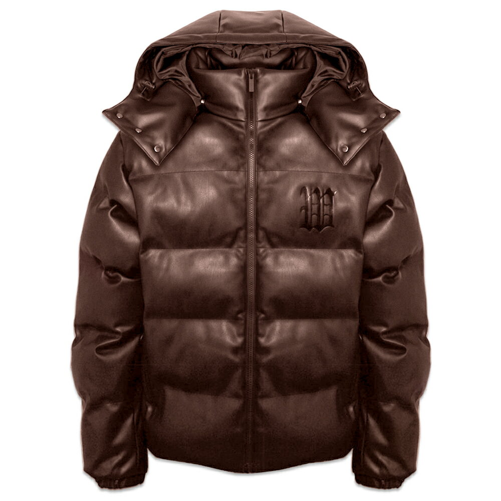 WASTED PARIS / Faux Leather Hood Puffer Jacket