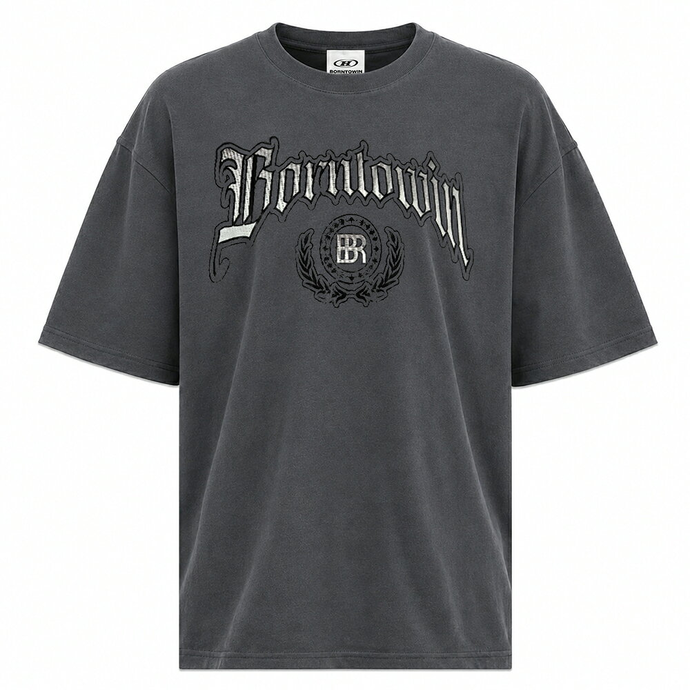 BORN TO WIN / EMBLEM LOGO SEMI OVER FIT T-SHIRT
