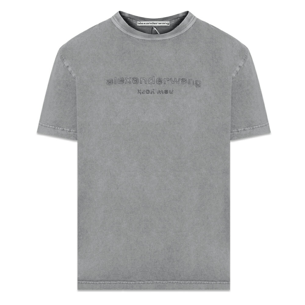 ALEXANDER WANG / Embossed Logo Bi-Color Acid Tee