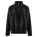 BORN TO WIN / Big Chrome Velour Half Zip Up