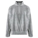 BORN TO WIN / Big Chrome Velour Half Zip Up