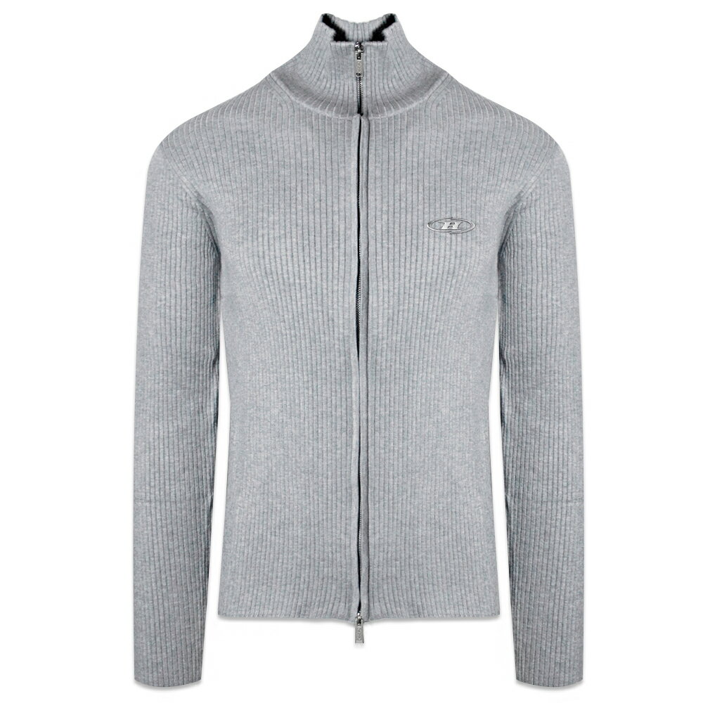 BORN TO WIN / Muscle Fit Full Zip Up Knit