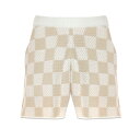 ASKYURSELF / Checkered Crochet Shorts