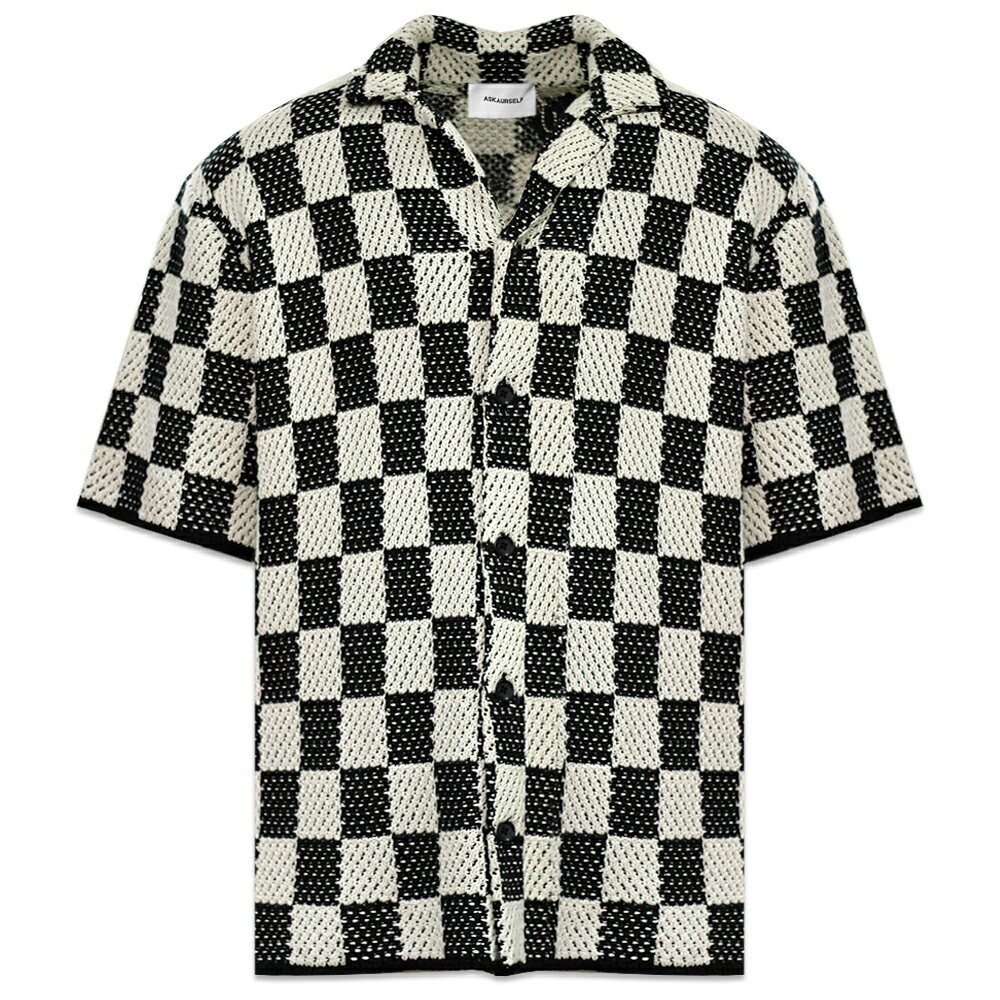 ASKYURSELF / Checkered Crochet Shirt