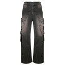 BLR BLUER / Overdyed Multi Pocket Cargo Denim Pants