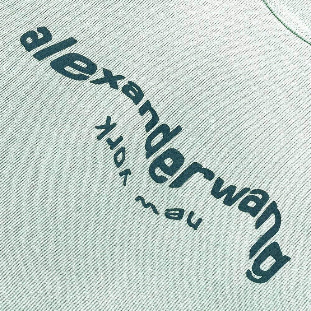 ALEXANDER WANG / Warp Logo Garment Dye Sweatshirt