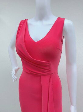 キャバドレス・韓国ドレス・東大門・ワンピース ・キャバクラ・結婚式・パーティー・ワンピ・タイト・高見・大人・高級・ノースリーブ・カシュクール風・おしゃれ・無地・ローブドフルール・Andy