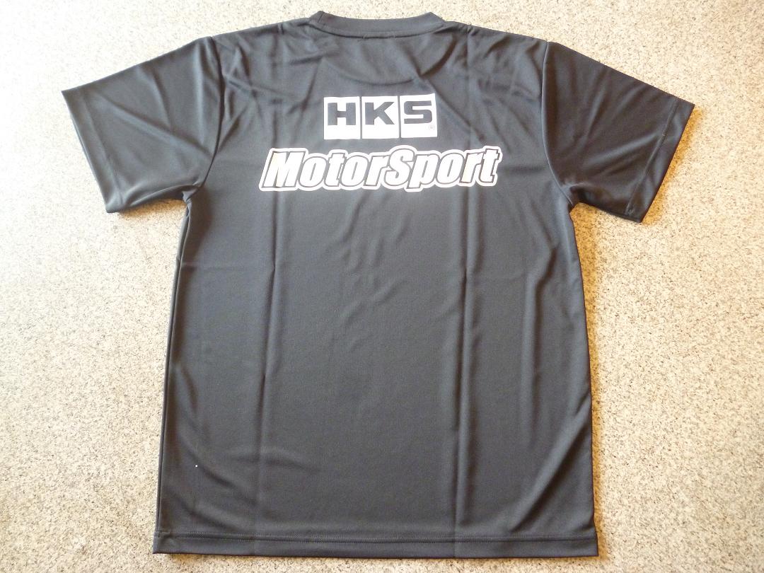 HKS Motor Sport T-Shart Tシャツ ブラック XLサイズ 速乾ドライメッシュ素材 黒 (51007-AK248)