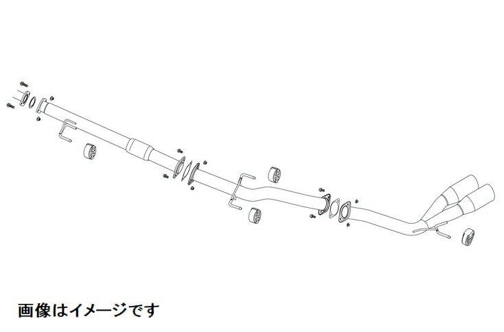 【個人宅発送可能】FUJITSUBO フジツボ マフラー A-Sシリーズ TOYOTA GUN125 ハイラックス 2.4DT マイナー後 (370-20962)