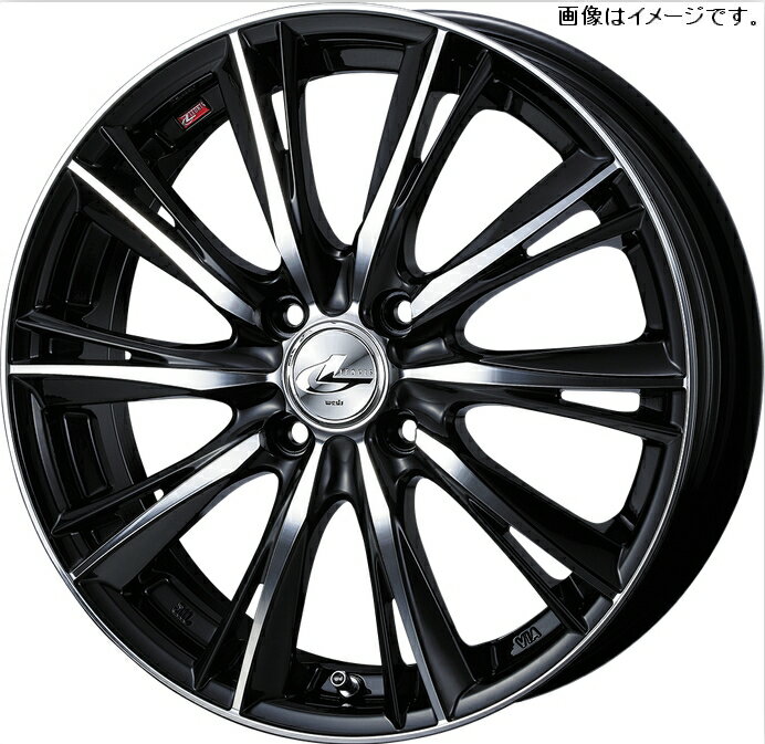 Weds ウェッズ 14×4.5J +45 4穴 PCD100 BKMC ホイール 1本 LEONIS WX レオニス ダブルエックス (33855)