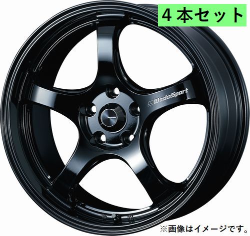 Weds ウェッズ 18×8.0J +45 5穴 PCD112 GLOSS BLACK ホイール 4本 WEDSSPORT RN05M ウエッズスポーツ アールエヌゼロゴーエム(72767)