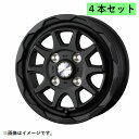 【個人宅発送可能】ウェッズ Weds 14X4.5J +45 4穴 PCD100 FMBK ホイール 4本 WEDS ADVENTURE MUD VANCE 06 マッドヴァンス ゼロシックス (40201)(2)