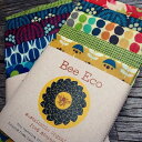 【送料無料】Bee Eco Wrap Lサイズ（約33×33cm：1枚） |エコラップ ビー エコ 蜜蝋 ラップ 蜜蝋ラップ ラッピング おしゃれ かわいい 楽しい 衛生 安全 オーガニック フードラップ 野菜 果物 おにぎり サンドイッチ チーズ その1