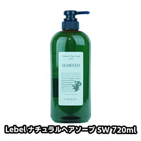 Lebel ルベル　ナチュラルヘアソープウィズSW　720ml シャンプー 酸性 石けん 天然成分 海藻 エキス うるおい つややか 生分解性の高い 界面活性剤 ECA 使用 サロン専売