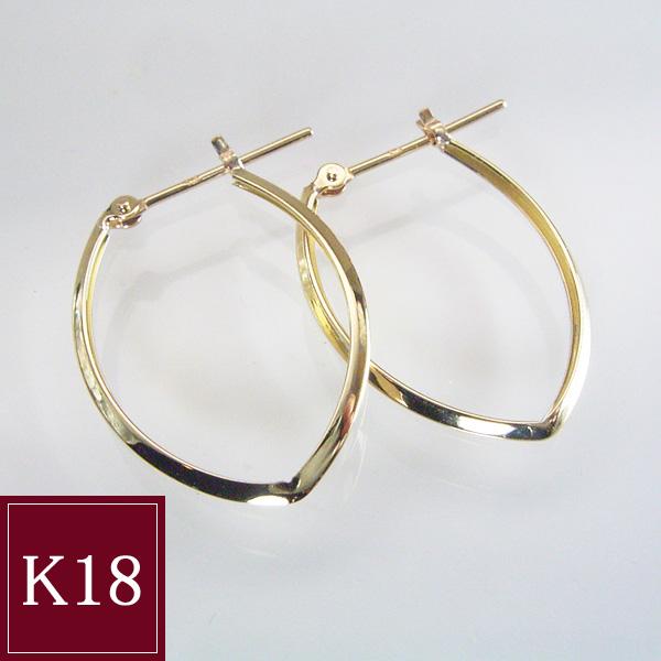 お試し価格 18金 フープ ピアス k18 ゴールド フープ ピアス 18k プレゼント 女性 地金 品番ma-0395 12月11日前後の発送予定