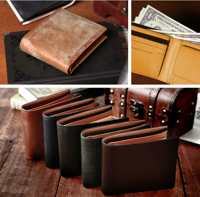 ブライドルレザー 二つ折り財布 メンズ 名入れ 名入れギフト 父の日 ギフト gift 名入れ クリスマス バレンタイン 遅れてごめんね 本牛革ギフト【SS対象】格安通販　バレンタイン　人気　ランキング