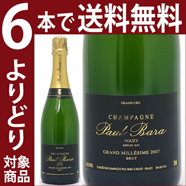 よりどり6本で送料無料ポール バラ 2007 グラン クリュ ブジー グラン ミレジム ブリュット 750mlシャンパーニュ 白シャンパン コク辛口 ^VAPB26A7^