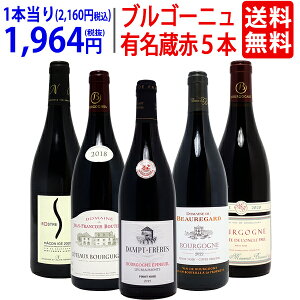 ワイン ワインセットブルゴーニュ有名蔵 すべて激ウマ赤5本セット 送料無料 飲み比べセット ギフト ^W0B567SE^