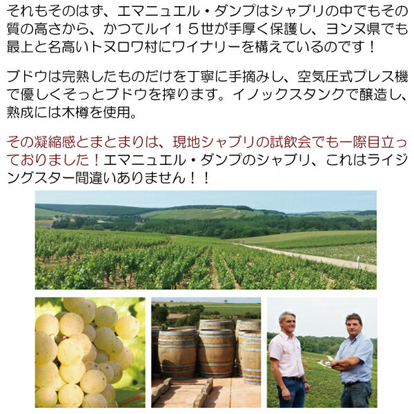 よりどり6本で送料無料[2020] シャブリ グラン クリュ ブランショ ダンプ フレール...