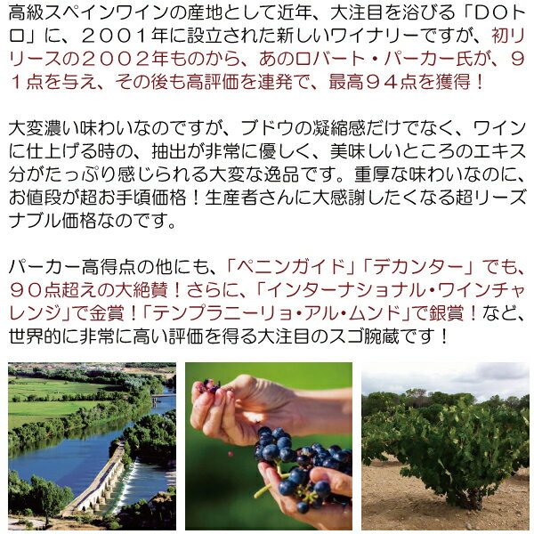 よりどり6本で送料無料[2017] フアン ロホ D.O.トロ 750ml ボデガス イ パゴス マ...