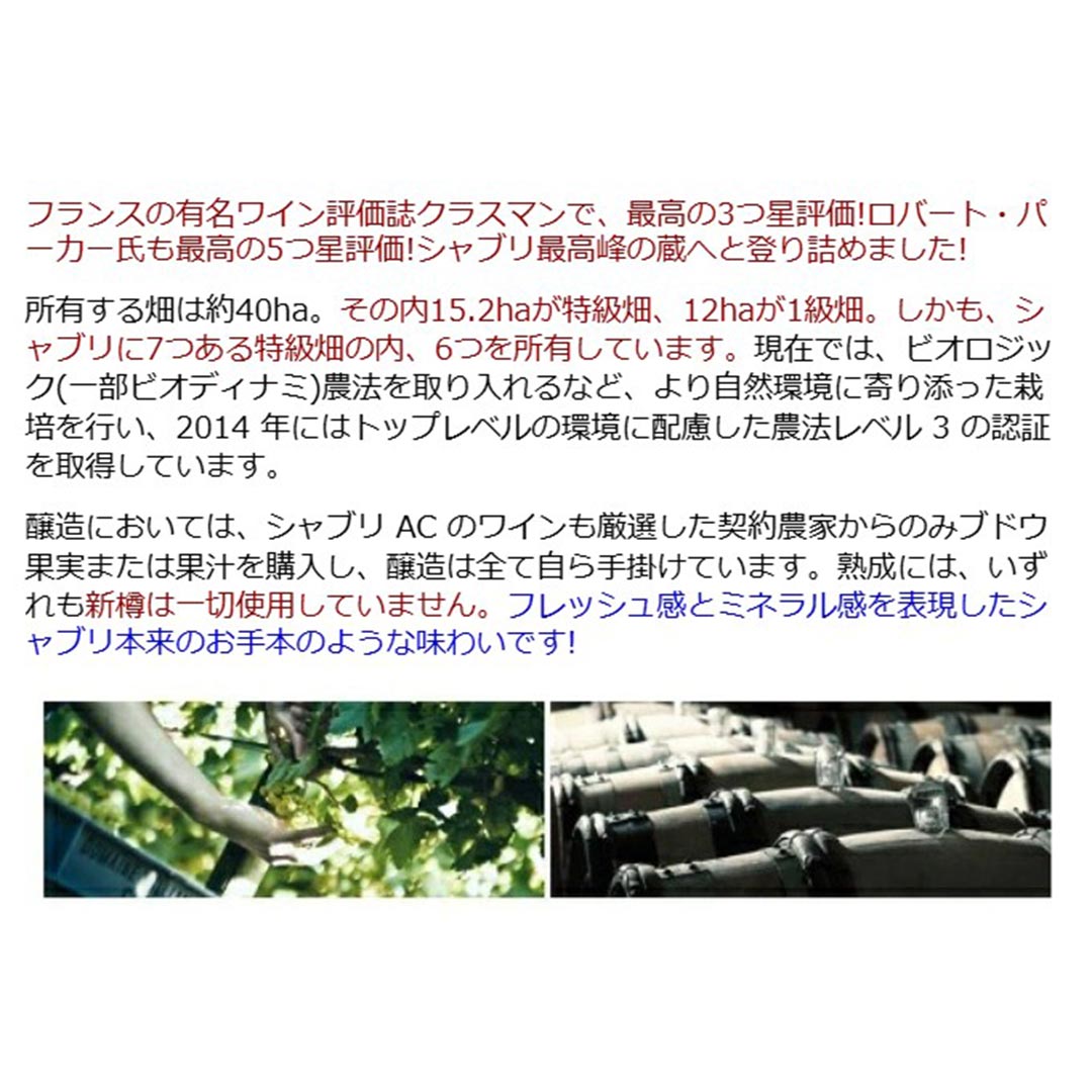 [2024] シャブリ ハーフ 375ml メゾン ウィリアム フェーブル(ブルゴーニュ フランス)白ワイン コク辛口 ワイン ^B0WFCBGE^ veritas-10065153 ヴェリタス〜輸入直販ワイン専門店 サンプル画像3