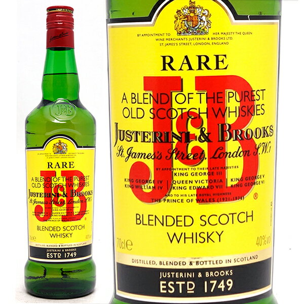 J&B レア 40度 700ml 正規品 ジャステリーニ＆ブルックス スコッチウイスキー ^YCJSRRJ0^