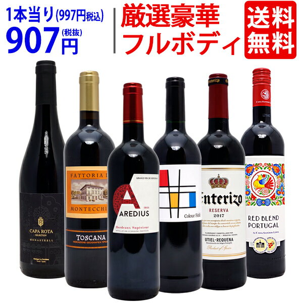 ワイン ワインセット最高クラス 厳選豪華フルボディ赤6本セット 送料無料 飲み比べセット ギフト ^W0FRE6SE^