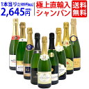 ワイン ワインセット極上直輸入 超豪華シャンパン（フランス シャンパーニュ産）9本セット 送料無料 飲み比べセット ギフト ^W0CQ02SE^