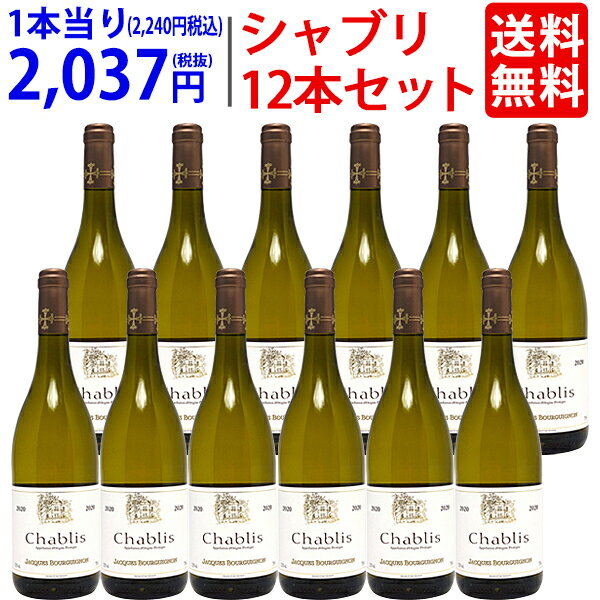 12本セット 送料無料 2020 シャブリ 750ml×12 ジャック ブルギニョン ブルゴーニュ フランス 白ワイン コク辛口 ワイン ^B0JQCHK2^