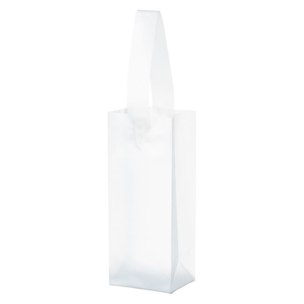 ○ フロスト ワイン バッグ ハーフボトル 1本用 半透明 手提げ袋 ^GIFTTF04^