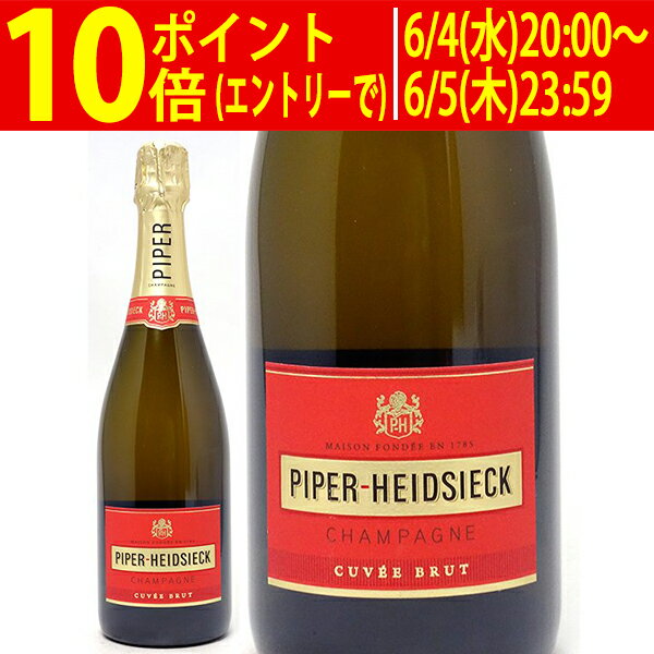 パイパー エドシック ブリュット 箱なし 正規品 750ml (シャンパン フランス シャンパーニュ)NV 赤 ラベル 白泡 コク辛口 ワイン ^VAPH02Z0^