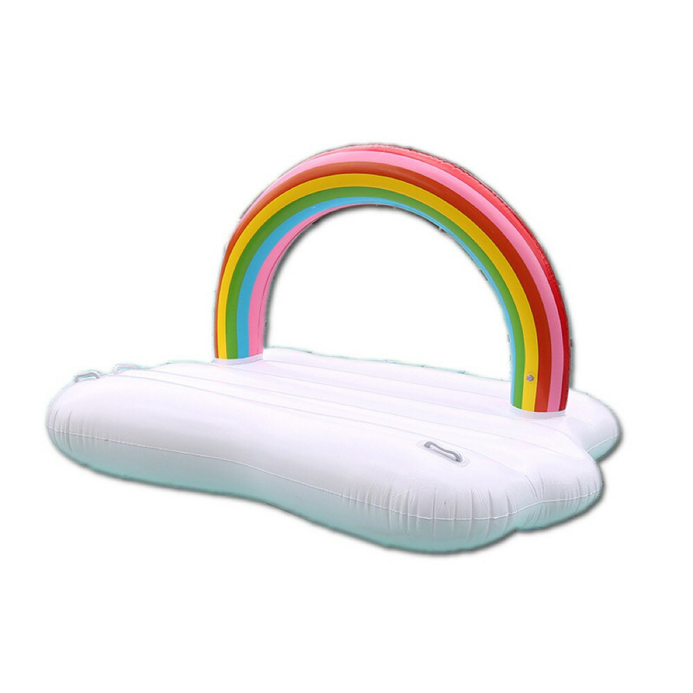VeroMan フローティングベッド 浮き輪 虹 白い雲 プール 膨張式 子供おもちゃ ビーチおもちゃ
