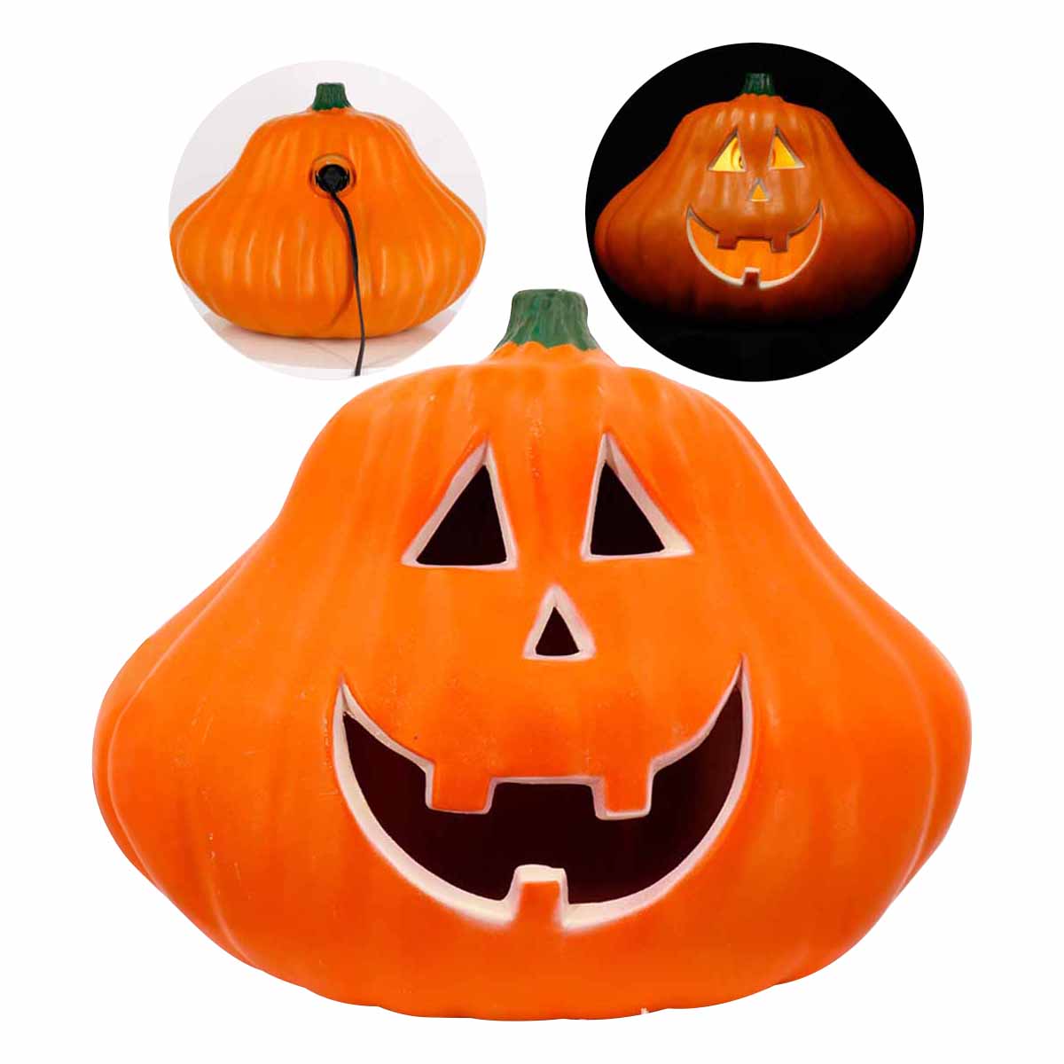 VeroMan ハロウィン パンプキン かぼちゃ ジャック・オー・ランタン 装飾 デコレーション LEDライト 電池式 お化け屋敷 文化祭 学園祭 タイプG 1