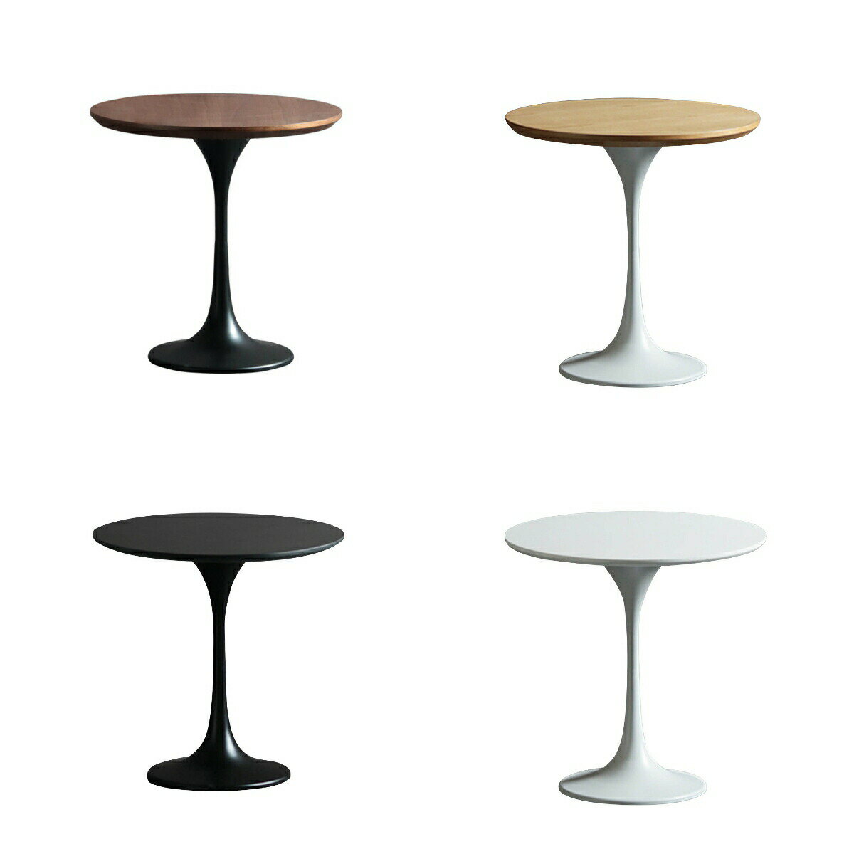 VeroMan カフェテーブル 円形 丸い テーブル コーヒーテーブル コンソールテーブル ダイニング 机 シンプル 韓国インテリア 円形 直径50cm 高さ61cm